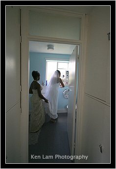 Bride in preparation