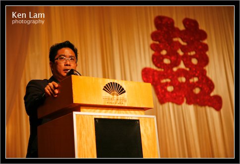 Wedding in Mandarin Oriental Hotel - Speech by Carrie's boss from Sunway