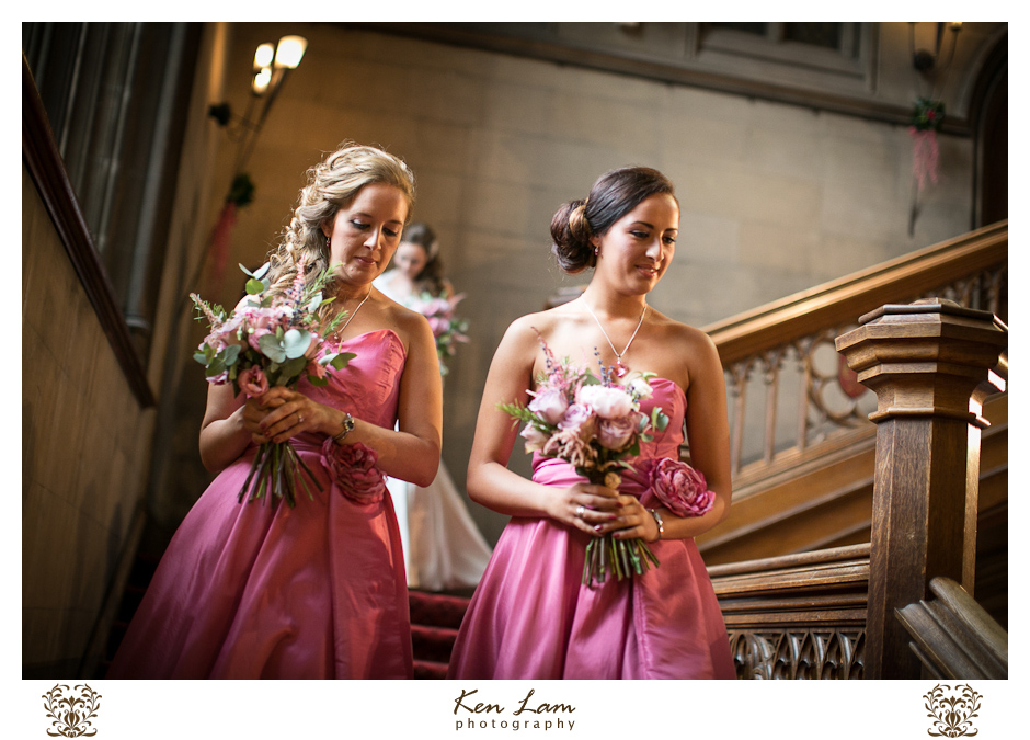 Bridesmaids at Matfen Hall - Matfen Hall Wedding Photographer