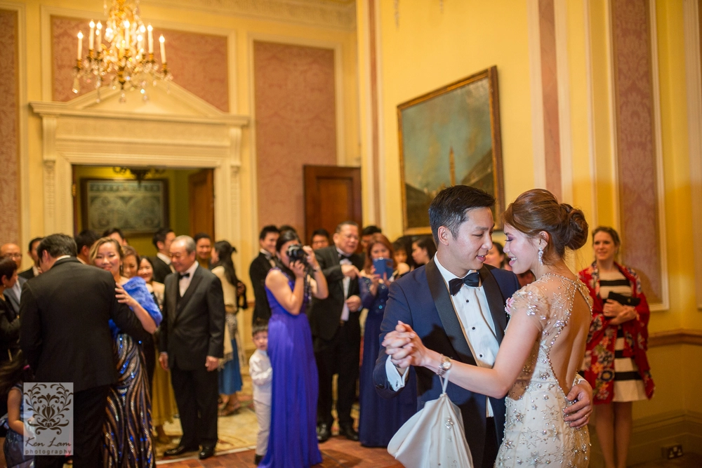 First dance at Stoke Park. Wedding photographer: Ken Lam Photography